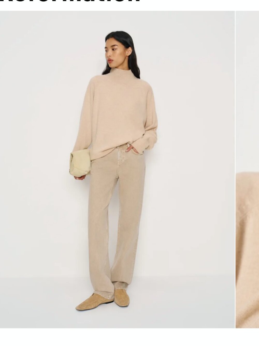 Reformation cashmere turtleneck sweater NWT - Picture 6 of 6